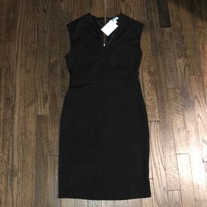 She & Sky - V Neck Black Dress
